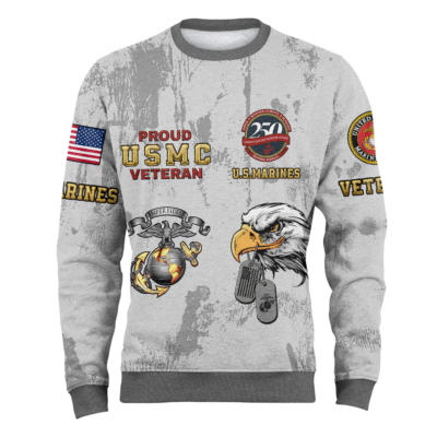 US MARINES 250th Years Of Service Fleece Sweatshirt
