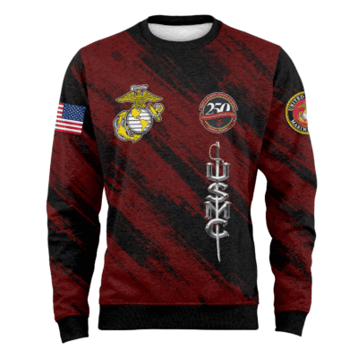 US MARINES 250th Years Of Service Fleece Sweatshirt