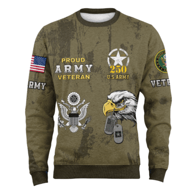 US ARMY 250th Years Of Service Fleece Sweatshirt
