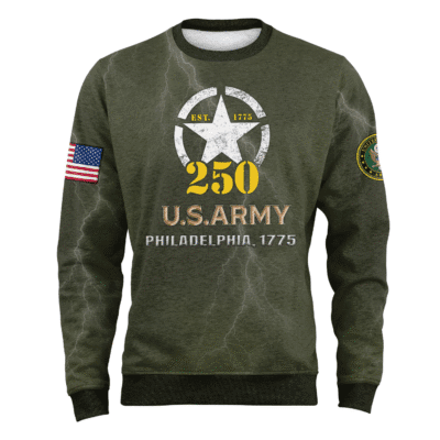 US ARMY 250th Years Of Service Fleece Sweatshirt
