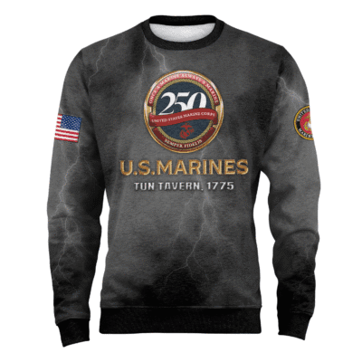 US MARINES 250th Years Of Service Fleece Sweatshirt
