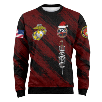 US MARINES 250th Years Of Service Fleece Sweatshirt