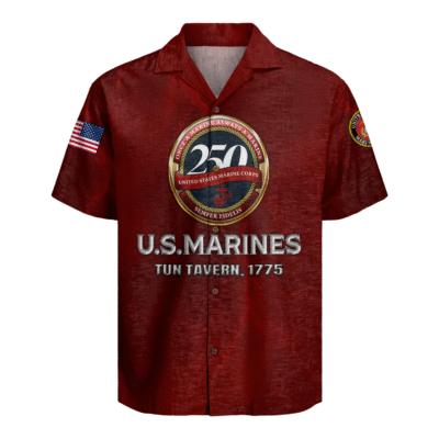 US MARINE 250th Years Of Service Hawaiian Shirt