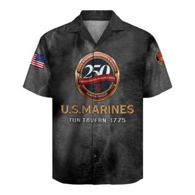 US MARINE 250th Years Of Service Hawaiian Shirt
