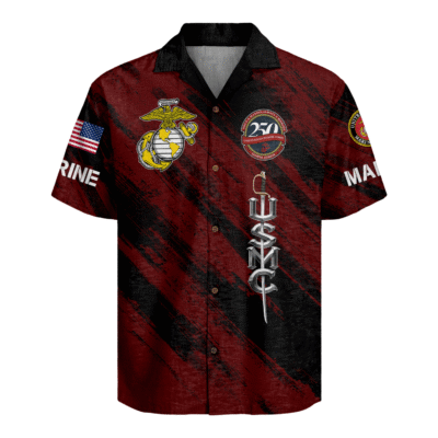 US MARINE 250th Years Of Service Hawaiian Shirt