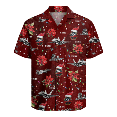US MARINES 250th Years Of Service Christmas Hawaiian Shirt
