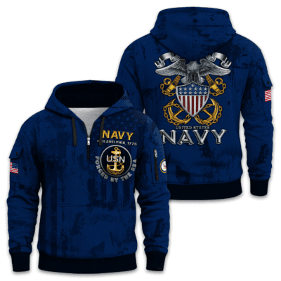 US NAVY 250th Years Of Service Quarter Zip Hoodie