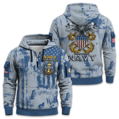US NAVY 250th Years Of Service Quarter Zip Hoodie