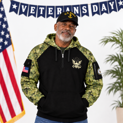 US NAVY Quarter Zip Hoodie