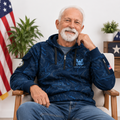 US Navy Quarter Zip Hoodie