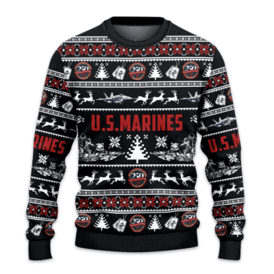 US MARINES 250th Years Of Service All-over-print Sweater