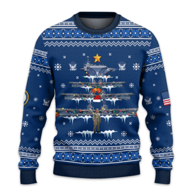 US NAVY 250th Years Of Service All-over Sweater
