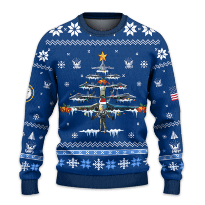 US NAVY 250th Years Of Service All-over Sweater