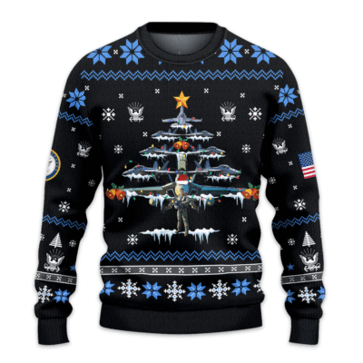 US NAVY 250th Years Of Service All-over Sweater