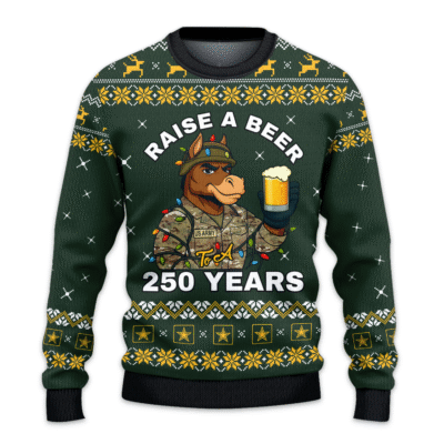US ARMY 250th Years Of Service All-over Sweater