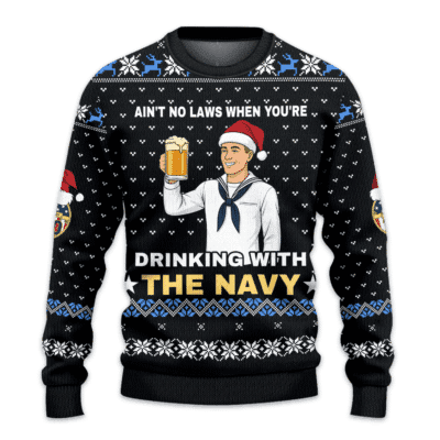 US NAVY 250th Years Of Service All-over Sweater