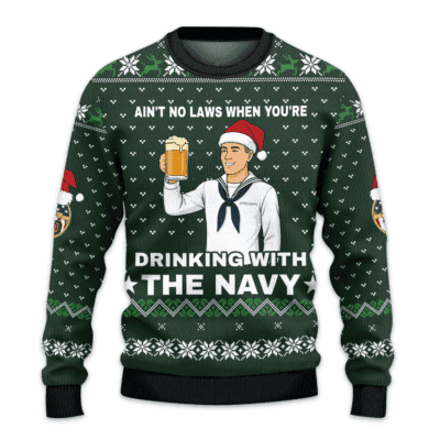 US NAVY 250th Years Of Service All-over Sweater