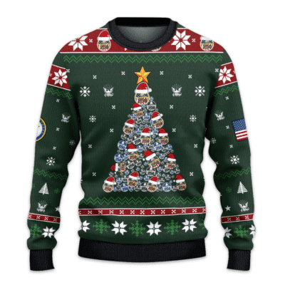 US NAVY 250th Years Of Service All-over Sweater