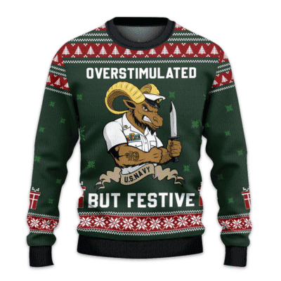 US NAVY 250th Years Of Service All-over Sweater