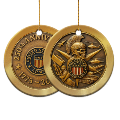 US ARMY  250th Years Of Service Ceramic Ornament