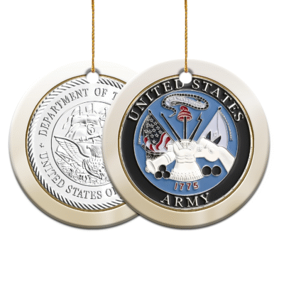 US ARMY  250th Years Of Service Ceramic Ornament