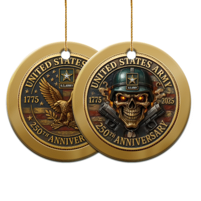 US ARMY  250th Years Of Service Ceramic Ornament