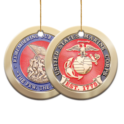 US MARINES  250th Years Of Service Ceramic Ornament
