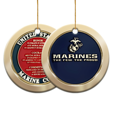 US MARINES  250th Years Of Service Ceramic Ornament