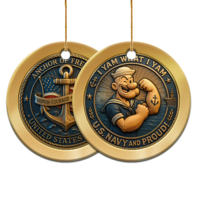 US NAVY  250th Years Of Service Ceramic Ornament