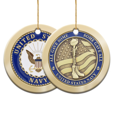US NAVY  250th Years Of Service Ceramic Ornament