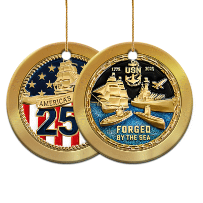 US NAVY  250th Years Of Service Ceramic Ornament