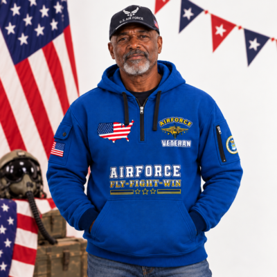 US AIR FORCE 78TH Years Of Service Quarter Zip Hoodie