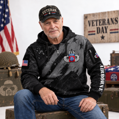 US ARMY AIRBORNE Quarter Zip Hoodie