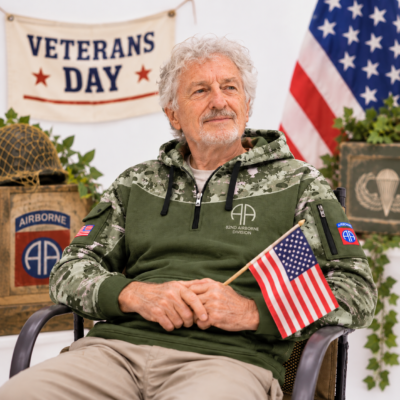 US Army 82nd Airborne Quarter Zip Hoodie