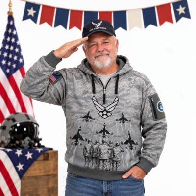 US AIR FORCE 78TH Years Of Service Quarter Zip Hoodie
