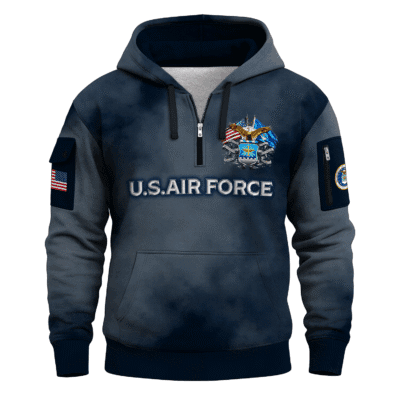 US AIR FORCE 78TH Years Of Service All-over Quater Zip Hoodie