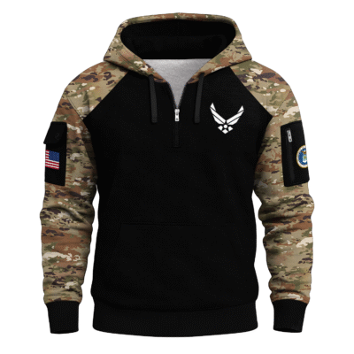 US AIR FORCE 78TH Years Of Service All-over Quater Zip Hoodie