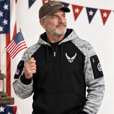 US AIR FORCE 78TH Years Of Service Quarter Zip Hoodie