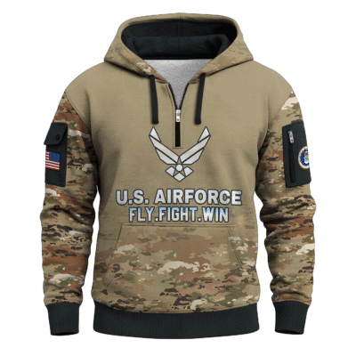 US AIR FORCE 78TH Years Of Service All-over Quater Zip Hoodie