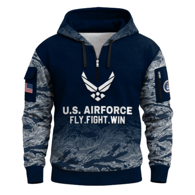US AIR FORCE 78TH Years Of Service All-over Quater Zip Hoodie