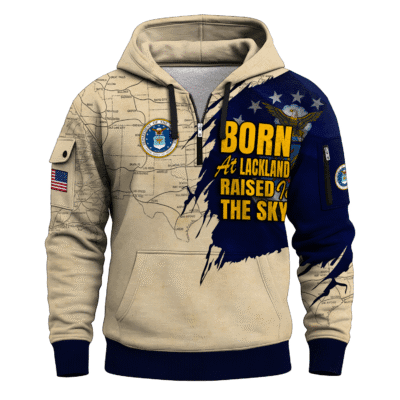 US AIR FORCE 78TH Years Of Service All-over Quater Zip Hoodie