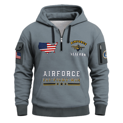 US AIR FORCE 78TH Years Of Service All-over Quater Zip Hoodie
