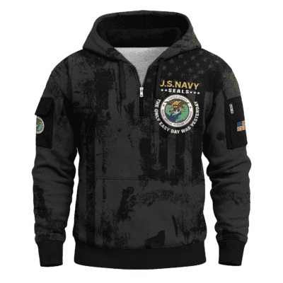 US NAVY 250th Years Of Service All-over Quater Zip Hoodie
