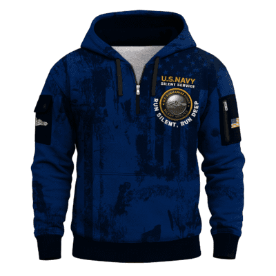 US NAVY 250th Years Of Service All-over Quater Zip Hoodie