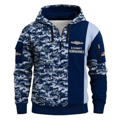 US NAVY 250th Years Of Service All-over Quater Zip Hoodie