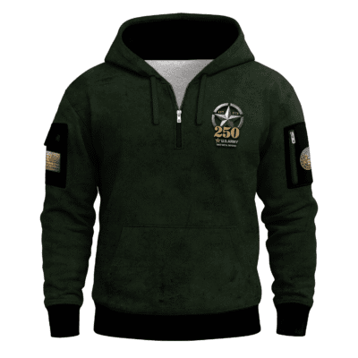 US ARMY 250TH Years Of Service All-over Quater Zip Hoodie