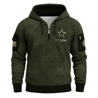 US ARMY 250TH Years Of Service All-over Quater Zip Hoodie
