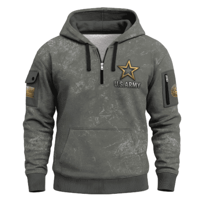 US ARMY 250TH Years Of Service All-over Quater Zip Hoodie