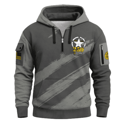 US ARMY 250TH Years Of Service All-over Quater Zip Hoodie