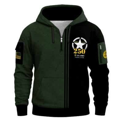 US ARMY 250TH Years Of Service All-over Quater Zip Hoodie